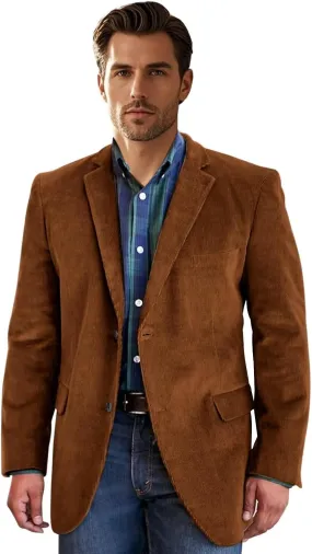 Men Suit Corduroy Blazer Formal Single Breasted British-Style Fashion Suit Coat for Men Wedding Clothing
