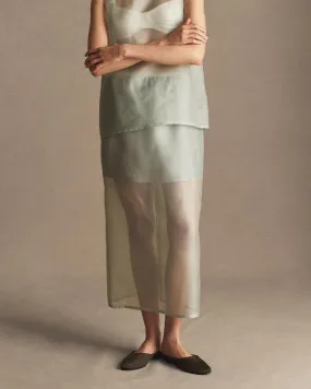 Organza Devon Skirt - Dusty Green