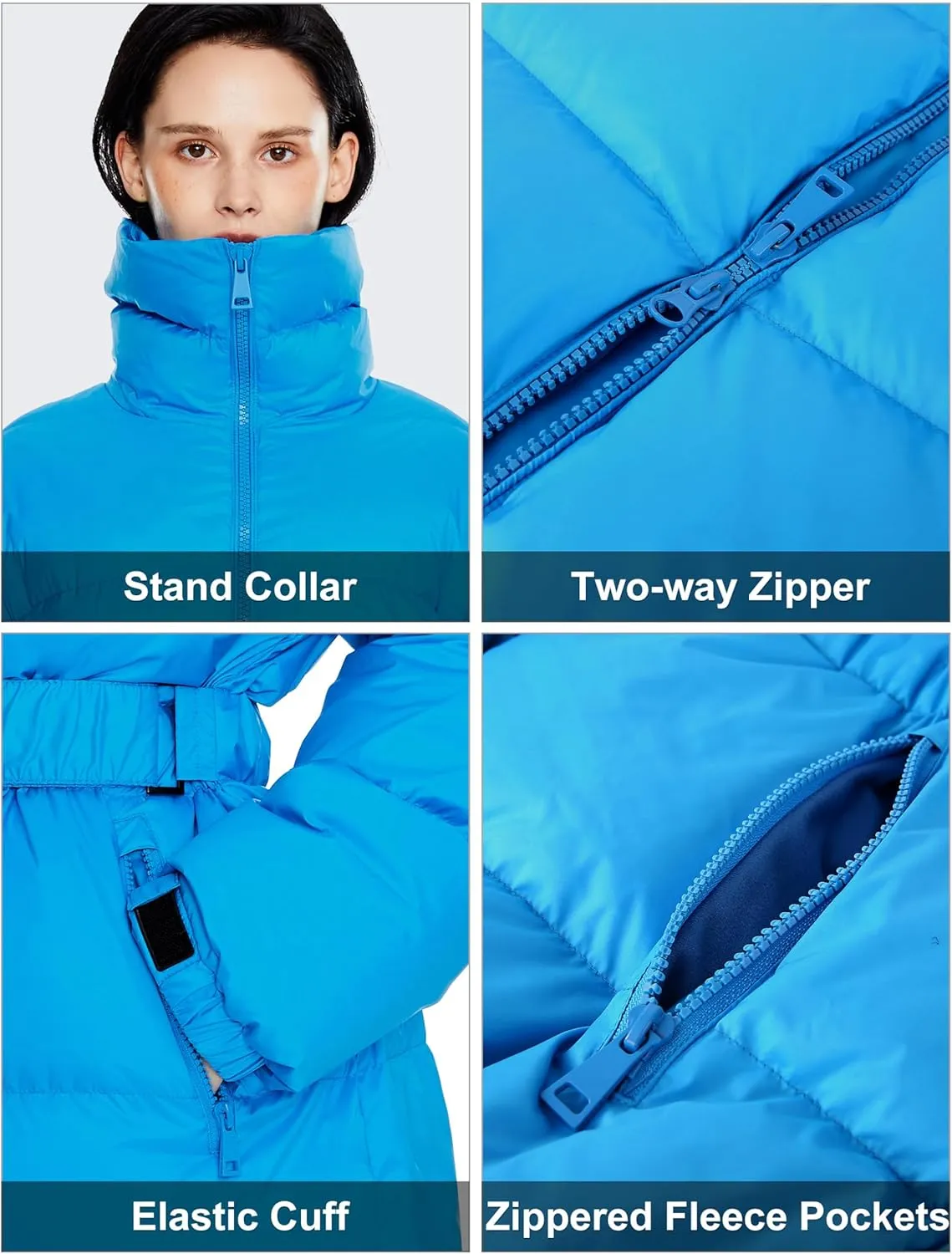 Orolay Women's Long Down Jacket Stylish Puffer Jacket Warm Winter Coat with Belt