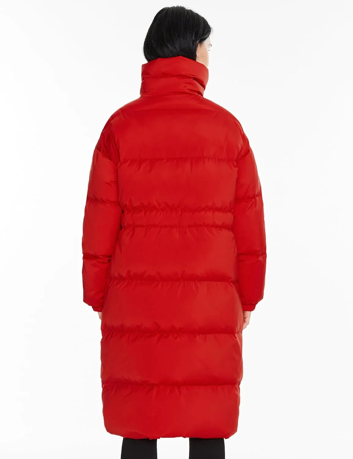 Orolay Women's Long Down Jacket Stylish Puffer Jacket Warm Winter Coat with Belt