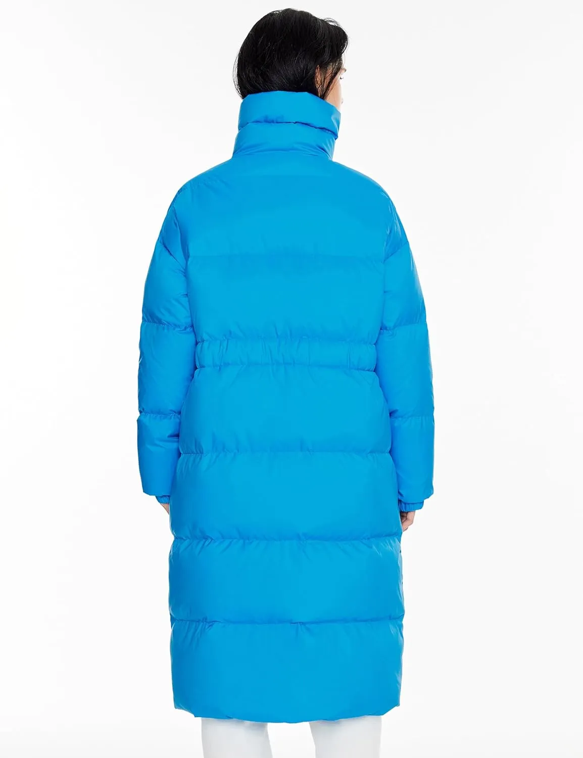 Orolay Women's Long Down Jacket Stylish Puffer Jacket Warm Winter Coat with Belt