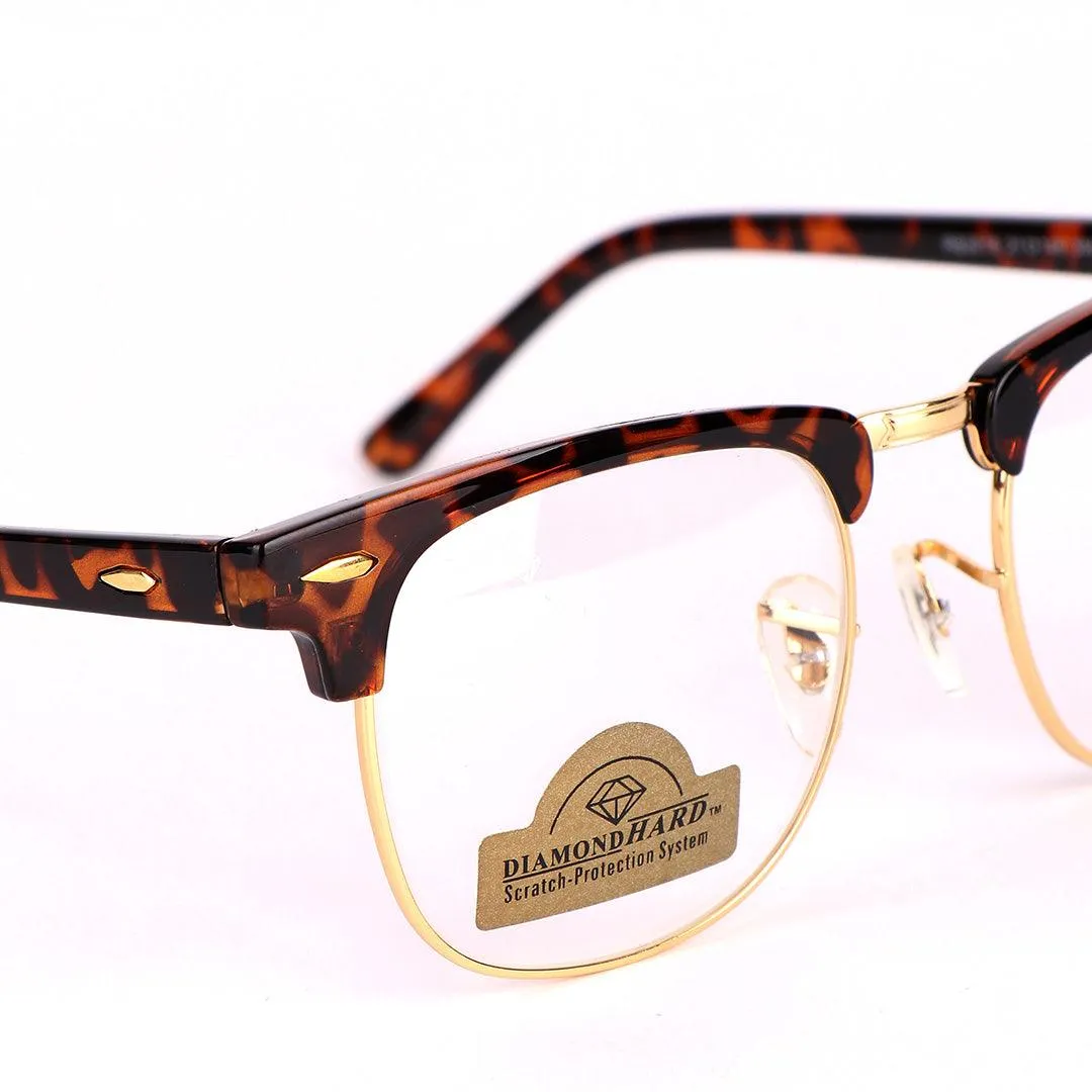 Ray-Ban 3016 Clubmaster Optics Brown and Gold Sunglasses