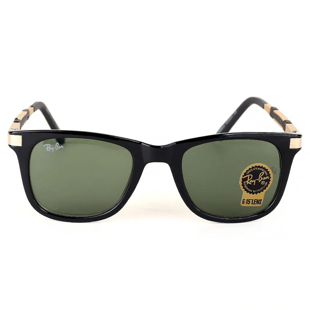 Ray-Ban G-15 Lens Gold Black Hand Designed  Sunglasses