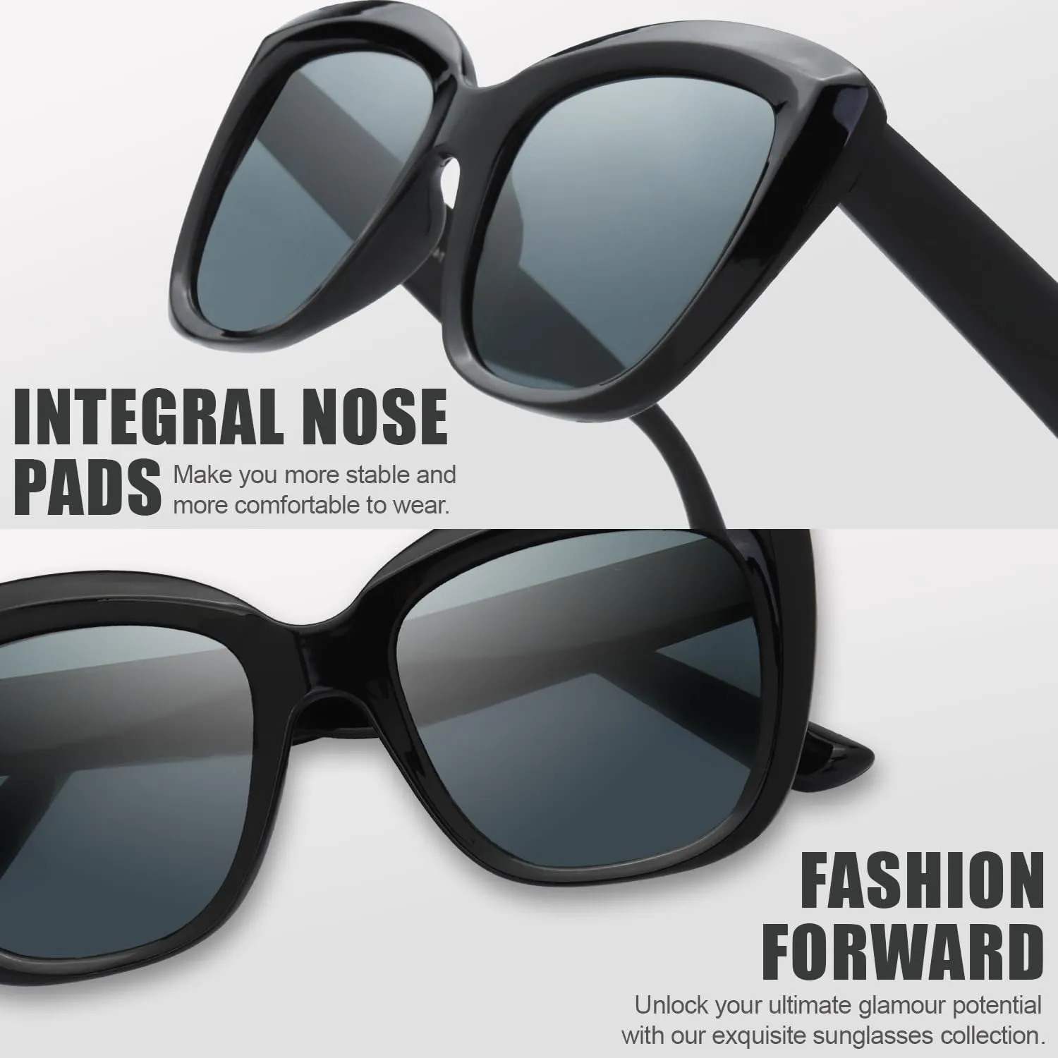 The Fresh Retro Nude Cateye Sunglasses for Women Vintage Trendy Shades