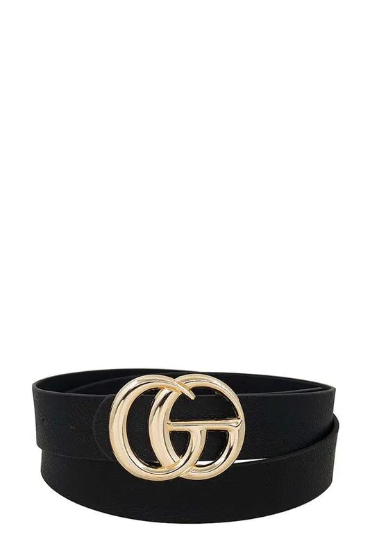 TRENDY GO BUCKLE SHAPE PU  STYLISH BELT