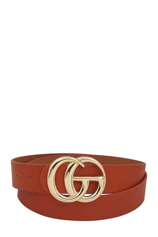TRENDY GO BUCKLE SHAPE PU  STYLISH BELT