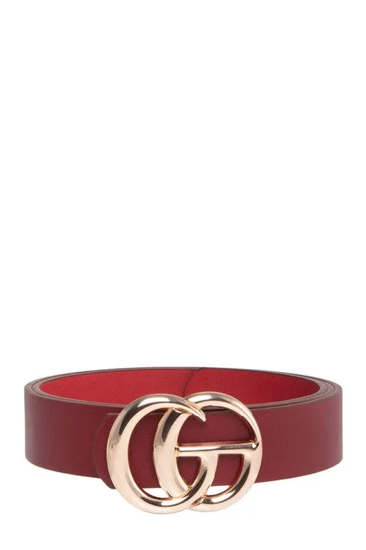 TRENDY GO BUCKLE SHAPE PU  STYLISH BELT