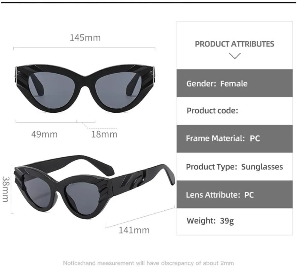 Trendy Sunglasses Cat Eye Sunglasses Women Men PC Gradients Lens Frame Vintage Eyewear ﻿
