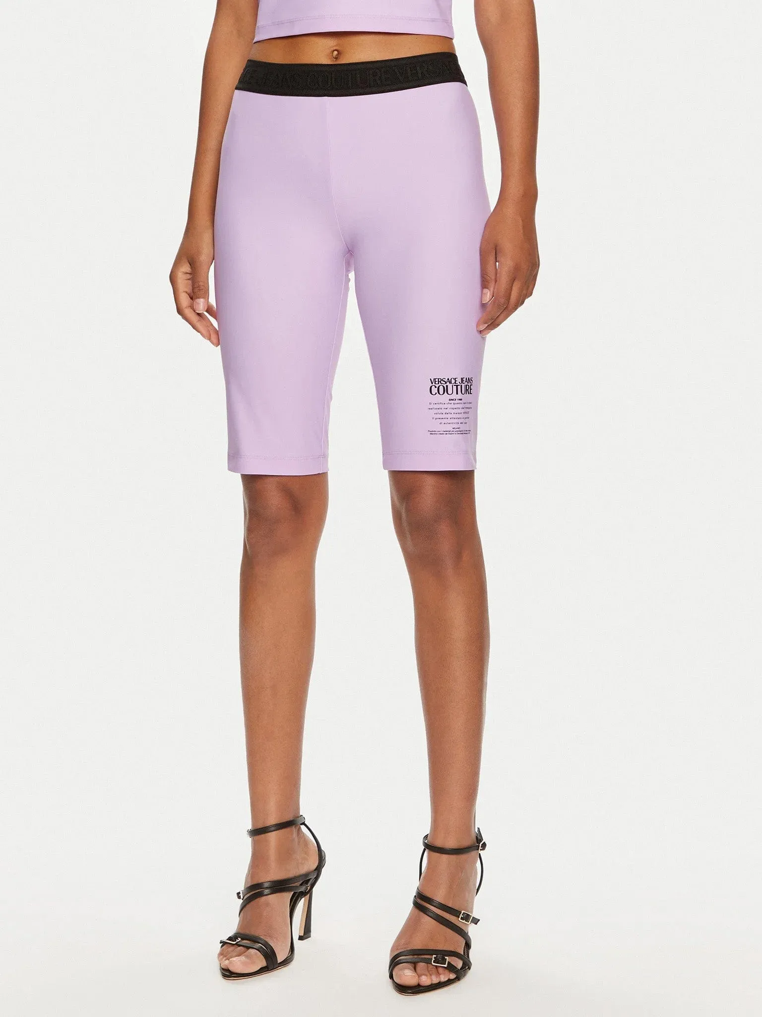 Versace Jeans Couture Cycling Shorts - Lavender Luxury Athleisure-