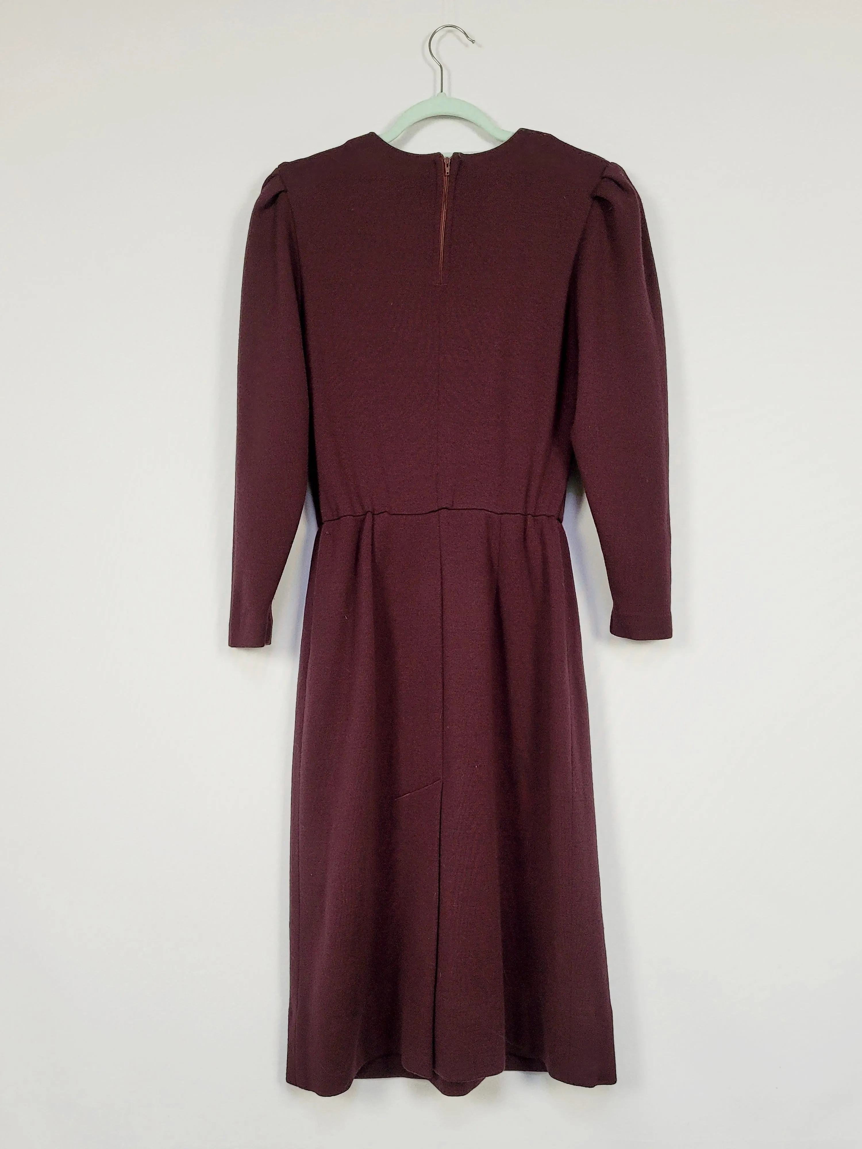 Vintage 60s purple minimalist midi dress