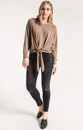 Vita Jersey Tie Front Top