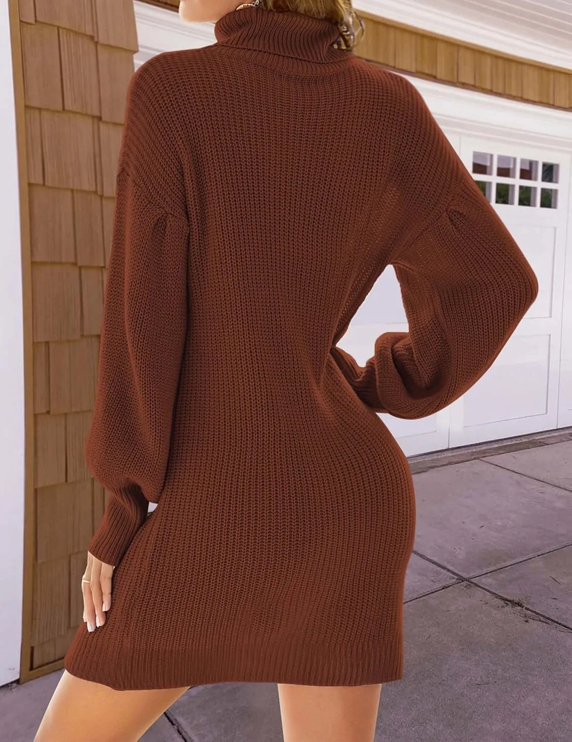 Womens Cute Turtleneck Cable Knit Sweater Dress Fall 2024 Dressy Casual Lightweight Slim Fit Mini Dresses
