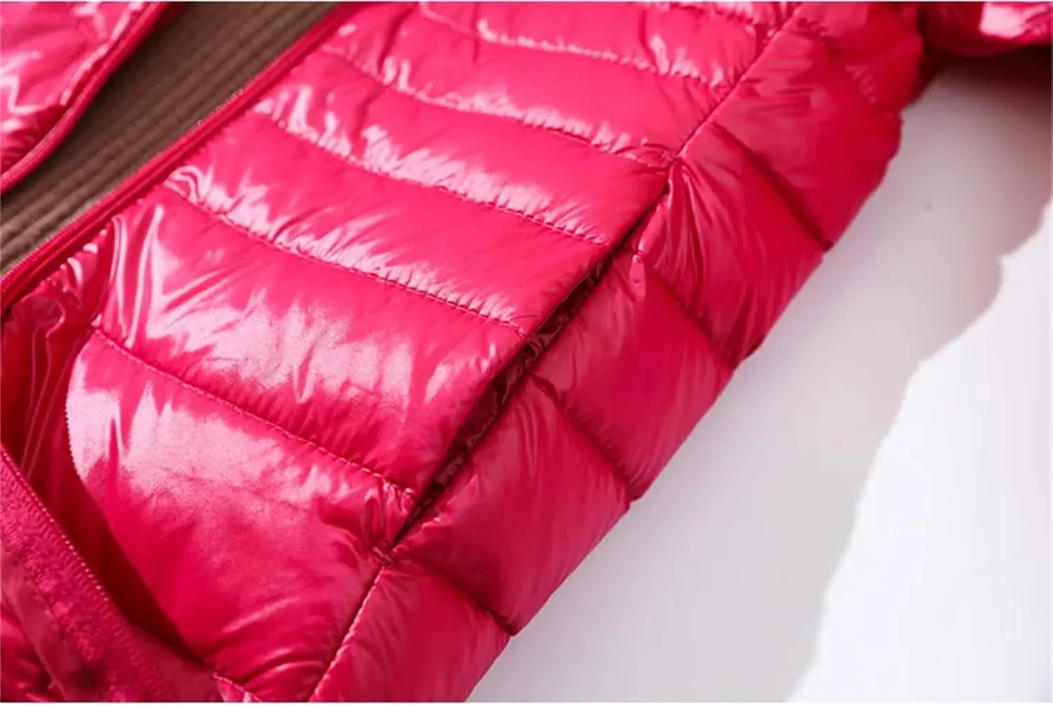 Womens Winter Puffer Coat Light Long Duck Down Jackets Slim Hooded Parkas