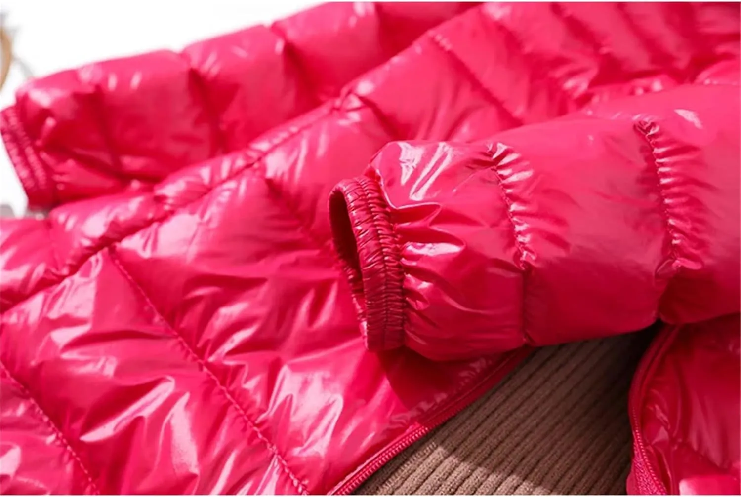 Womens Winter Puffer Coat Light Long Duck Down Jackets Slim Hooded Parkas